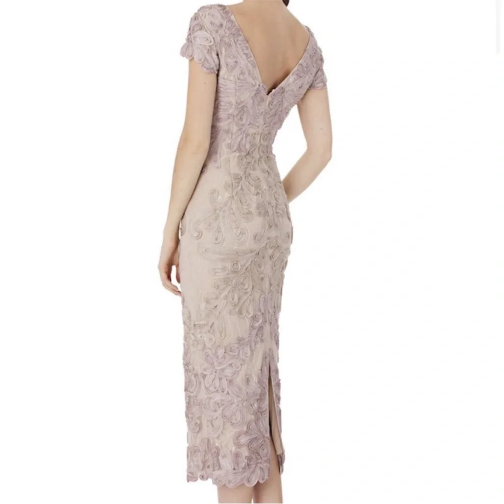 Anthropologie BHLDN JS Collection Soutache Santiago Dress Pink Mauve Sz 4 - Picture 2 of 11